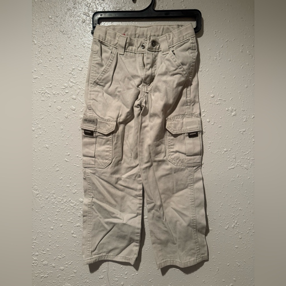 Children's Cargo Pants in Light Khaki wrangler 6 slim